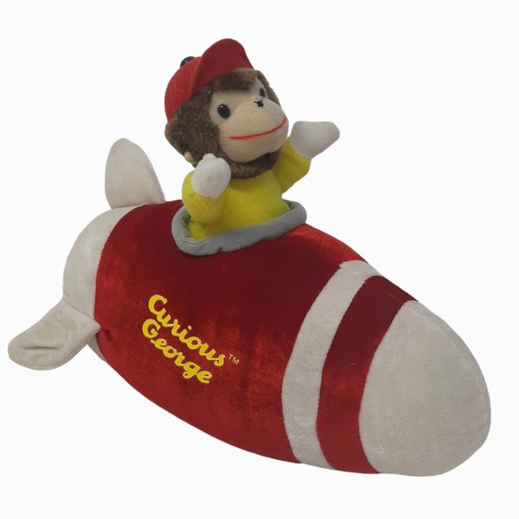 Toy Network Vintage Curious‎ George and the Rocket Stuffed Animal Plush Toy 13" - Picture 1 of 8